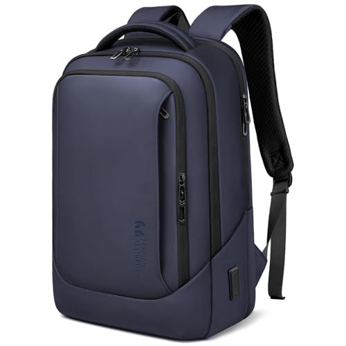 hk Laptop Backpack for Men with USB Charging Port Water-Resistant for 15.6 Inch Computer Bag Durable High-Tech Daypack Casual Backpack for Business Work College Weekender Travel- Blue - color: Blue, size: 15.6 inch