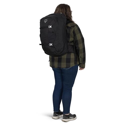 Osprey Fairview 40L Women's Travel Backpack - Carry On Bag with Laptop Sleeve and Toiletry Pocket, Black, Extended Fit - color: Black, style: 40l - Extended Fit