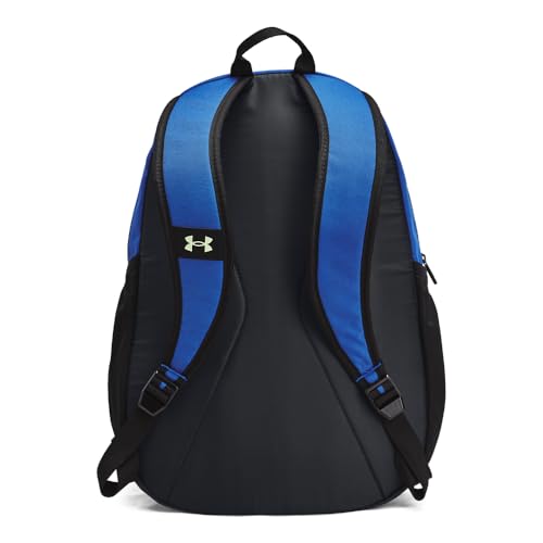 Under Armour Hustle Sport Backpack - color: (434) Tech Blue / Black / Retro Green