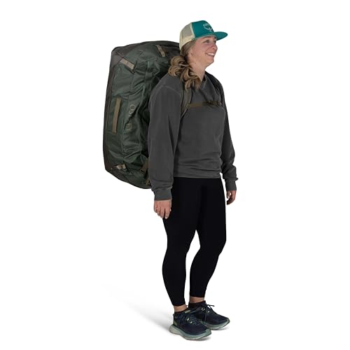 Osprey Transporter Lightweight Travel Duffel Bag - Extra Large Water Resistant Durable Gear Bag for Men and Women - color: Blue Flame/Nocturnal Blue, style: 120l