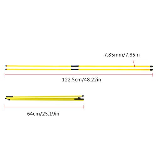 RiToEasysports Swing Trainer Epoxy Fiberglass Direction Indicator Stick 48.23in Foldable Practice Stick for Putting Swing Alignment Training for Beginners and Coaches