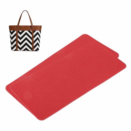 MECCANIXITY 2pcs Felt Base Shaper, 14.8 x 6.7 Inch Purse Base Shaper Tote Bottom Insert Purse Pads for the Bottom of Handbags Tote Bags Backpack Handbags Organizers, Red - color: Red, size: 14.8 x 6.7 Inch