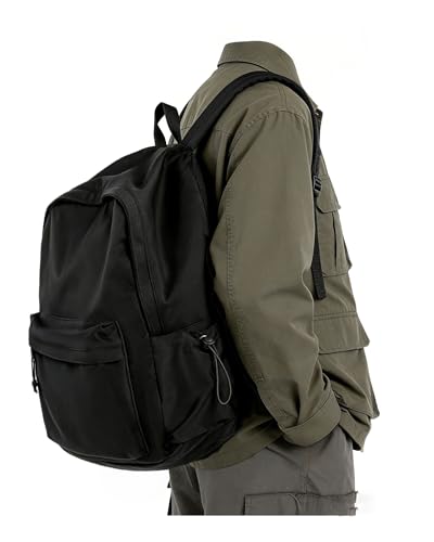 BJLFS Black Backpack for Men Women Large, Gym Backpack for Women Foldable Outdoor Weekender Gym Bag, Waterproof Sports Back Pack & Dance Yoga travel Bag - color: Large Black