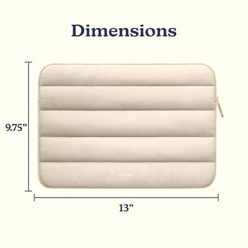 Vandel The Original Puffy Laptop Sleeve Case, 13-14 inch Laptop Sleeve Bag Case 13.3 Inch, Compatible with MacBook Air 13, Pro 14/13 iPad Pro 12.9, HP Dell ASUS, Computer Bag Cover - color: a. Sand, size: 13-14 Inch