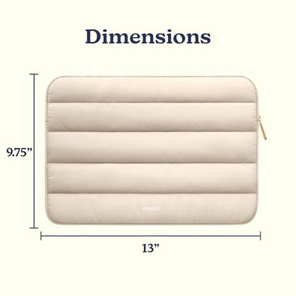 Vandel The Original Puffy Laptop Sleeve Case, 13-14 inch Laptop Sleeve Bag Case 13.3 Inch, Compatible with MacBook Air 13, Pro 14/13 iPad Pro 12.9, HP Dell ASUS, Computer Bag Cover - color: a. Sand, size: 13-14 Inch