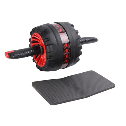 Abdominal Wheel for Fitness with Thickened Anti-Skid Roller and Black Pad Core Strength Trainer for Men and Women Home Gym Workout 7.08X7.08X5.90 Inches