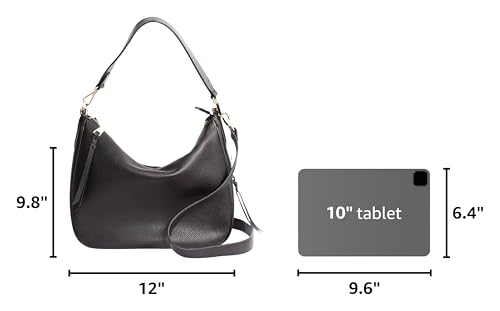 Meliae Camera Bag for Women, DSLR Mirrorless Camera Purse, Leather Shoulder Crossbody Hobo Travel Tote - color: Black