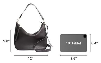 Meliae Camera Bag for Women, DSLR Mirrorless Camera Purse, Leather Shoulder Crossbody Hobo Travel Tote - color: Black