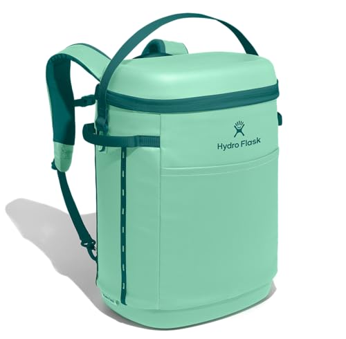 Hydro Flask Carryout Cooler Backpack - Insulated Portable Soft Cooler - 22 L Capacity in Mermaid Green - color: MERMAID GREEN, size: 22 L, style: Cooler Backpack