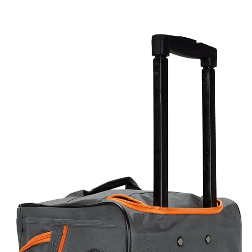Rockland Rolling Duffel Bag, Black, 22" - color: CHARCOAL, size: 22"