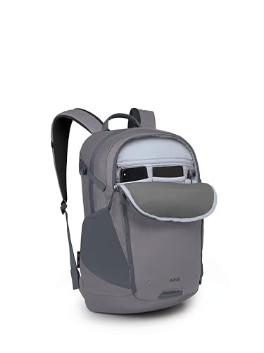 Osprey Axis Laptop Backpack – Sleek Everyday Pack with Laptop Sleeve, Water Bottle Pockets & Compression Straps - color: Soundwave Grey