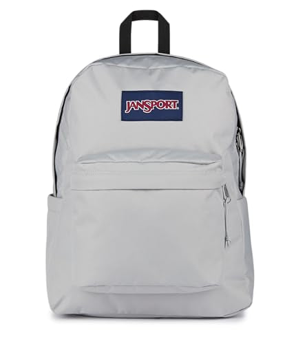 JanSport SuperBreak Plus Backpack with Padded 15-inch Laptop Sleeve and Integrated Bottle Pocket - Spacious and Durable Daypack for Work and Travel - Grounded Grey - color: Grounded Grey
