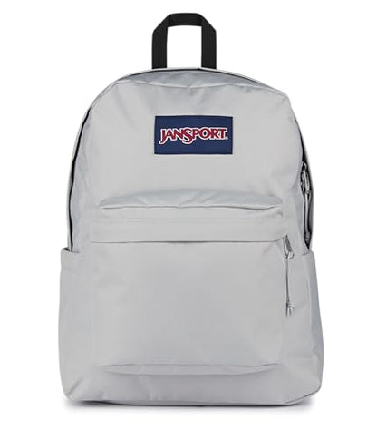 JanSport SuperBreak Plus Backpack with Padded 15-inch Laptop Sleeve and Integrated Bottle Pocket - Spacious and Durable Daypack for Work and Travel - Grounded Grey - color: Grounded Grey