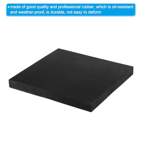 PATIKIL Rubber Anti-Vibration Pads, 2 Pcs Square Vibration Isolation Mats 8" x 8" x 0.8" for HVAC Air Conditioner Air Compressor Washer Dryer, Black - size: 8" x 8" x 0.8"