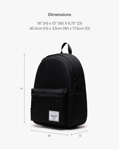 Herschel Classic Backpack, Black, Mod XL - 25L - color: Black, size: Mod XL - 25L