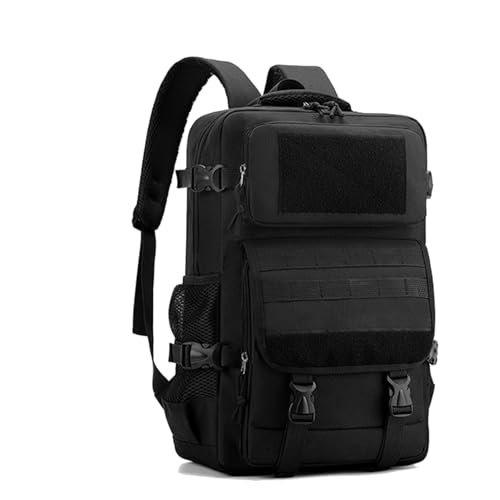 35L Tactical Backpack Black, Military Molle Backpack for Men Women, Water Resistant Hiking Rucksack Fits 16 Inch Laptop for Outdoor Camping Hunting Trekking Travel - color: Camo Backpack Single Pack 3