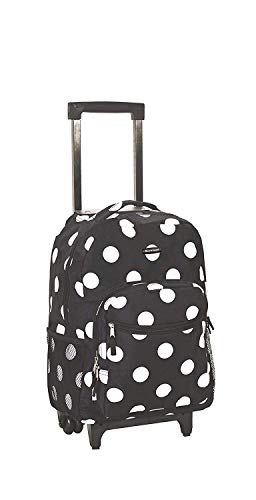 Rockland Double Handle 17" Rolling Backpack, Black Dot - color: Black Dot, size: One Size