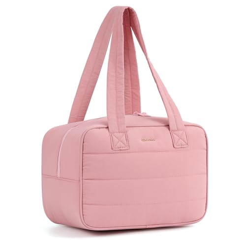 Lunch Bag Women，Freezable Lunch bag，Built-in Ice Pack Small Cooler，Womens Lunch Bags for Work ，Waterproof and Durable，Suitable for Work, Picnics, Travel, and Meal Preparation - color: L-Dark Pink