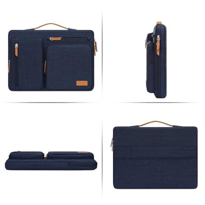 MOSISO 360 Protective Laptop Case 13.3 inch, 13-13.3 inch Laptop Sleeve Compatible with MacBook Air/Pro 13 / Pro 14,HP Dell Acer ASUS,Side Open Carrying Case with 4 Zipper Pockets&Handle, Navy Blue - color: Navy Blue, size: 13.3 inch