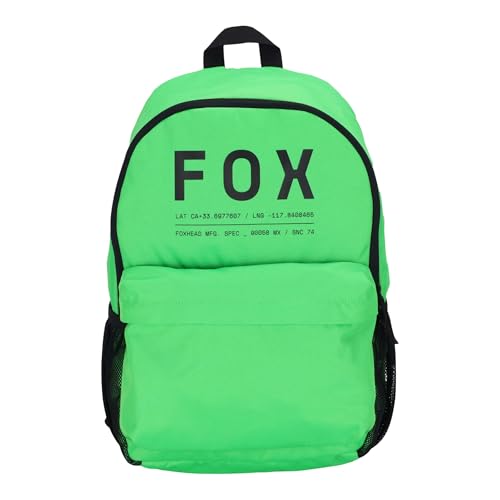 Fox Racing Clean Up Backpack, Slim Everyday School & Street Bag with Laptop Sleeve, Water Bottle Pocket & Adjustable Straps, Fluorescent Green - color: Fluorescent Green