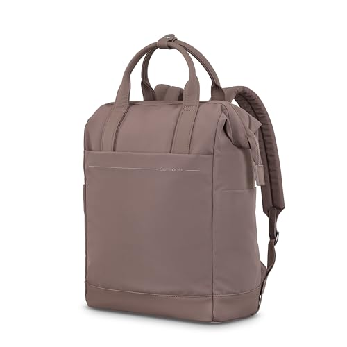 Samsonite Better Than Basics Convertible Backpack - Dual Carrying Options - Doctor-Bag Style Opening With Concealed Front Zipper - StackIt™ Strap Designed For Luggage Trolley - CHOCOLATE MAUVE