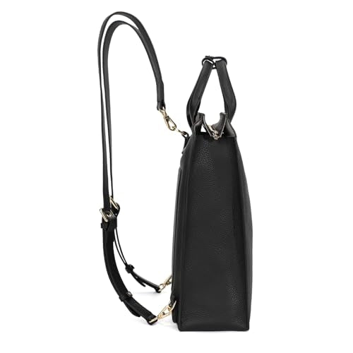 Simple and Lightweight Commuter Backpack 2025 New Business Large Capacity Computer Backpack Women's Premium Sensation Bag (Elegant Black) - color: Elegant Black