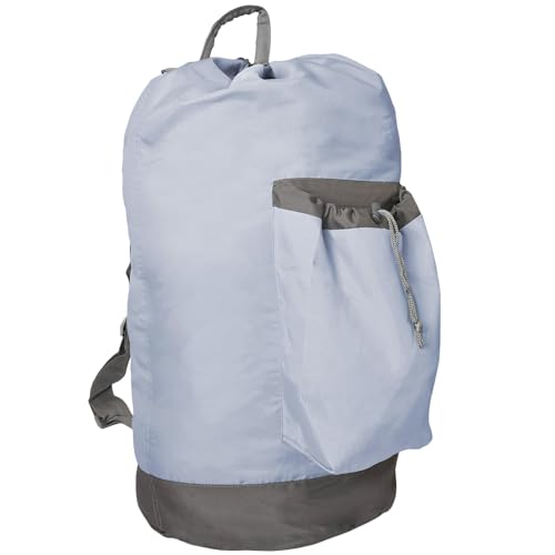 VividPaw Laundry Bag Extra Large Heavy Duty, Laundry Backpack for College students, Travel Laundry Bags with Adjustable Strap, Dirty Clothes Hamper, College Dorm Room Essentials (Grey) - color: Grey