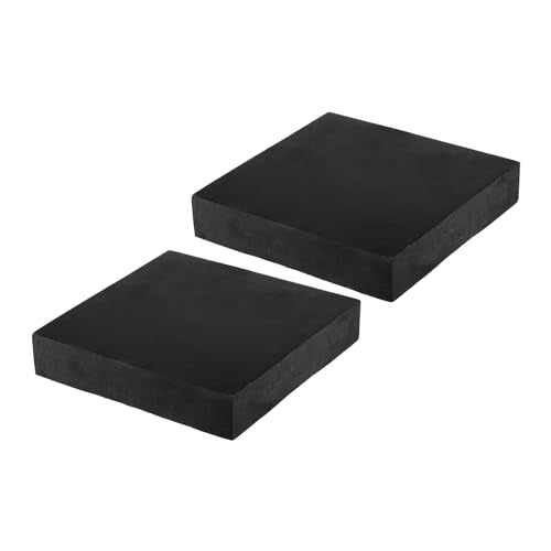 PATIKIL Rubber Anti-Vibration Pads, 2 Pcs Square Vibration Isolation Mats 6" x 6" x 1.2" for HVAC Air Conditioner Air Compressor Washer Dryer, Black - size: 6" x 6" x 1.2"