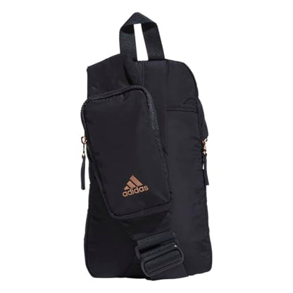 adidas Essentials Crossbody – Athletic Sling Bag with Phone Pocket - color: Legend Ink Blue/Rose Gold/2.0