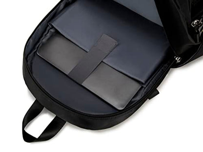 Acmebon Girl Roomy Fashion Laptop Backpack Casual Daily Backpack for Women Black - color: Black