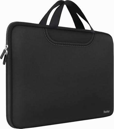 Laptop Sleeve 15.6 Inch, Durable Briefcase Handle Bag & with Extra Pockets - color: Black, size: 15.6 inch