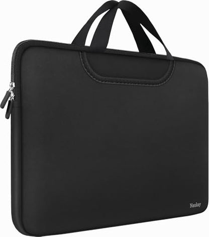 Laptop Sleeve 15.6 Inch, Durable Briefcase Handle Bag & with Extra Pockets - color: Black, size: 15.6 inch