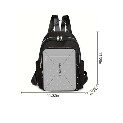 Women Casual Backpack: Multi-Pocket, Large-Capacity, Fashionable & Wear-Resistant - Ideal for Daily Commuting & Travel-black - color: Black
