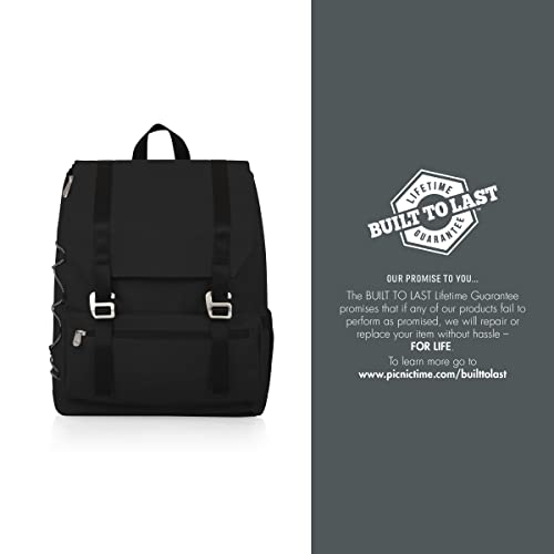 Picnic TIME OTG Traverse Backpack Cooler, Modern Backpack Cooler with 28-Can Capacity, Fully Insulated Outdoor Bag with Water Resistant Interior, Pockets, Straps, and Bottle Opener, (Black) - color: Black