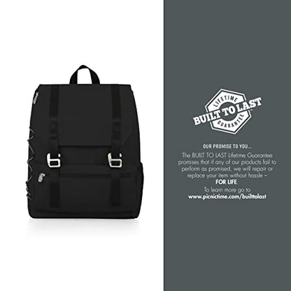 Picnic TIME OTG Traverse Backpack Cooler, Modern Backpack Cooler with 28-Can Capacity, Fully Insulated Outdoor Bag with Water Resistant Interior, Pockets, Straps, and Bottle Opener, (Black) - color: Black