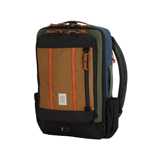 Topo Designs Global Travel Bag 30-40 Liter - Carry-on Compliant Versatile Pack, 3 Carry Options, External Laptop Sleeve (30L, Olive/Dark Khaki) - color: Olive/Dark Khaki, size: 30L