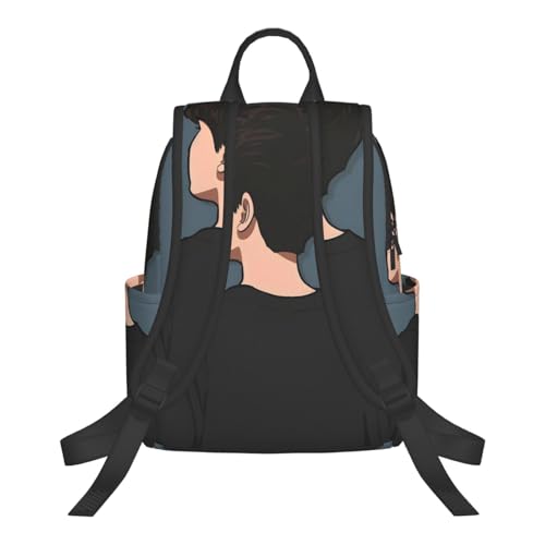 Minimal Style Boy Men'S And Women'S Travel Backpacks, Lightweight Laptop Daily Bags With Water Cup Bags, Hiking University Leisure Weekend Travel Bags