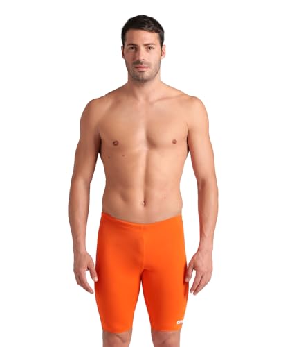 Arena Men's Team Colors Solid Swim Jammer MaxLife Athletic Swimwear Pool Training Swimsuit Competitive Swimming Bathing Suit - color: Team Orange, size: 20