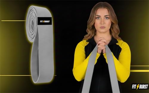 Premium 76 Inch Extended Length Resistance Band - 120 lbs Heavy Duty Fabric Exercise Band for Vertical Jump Training, Basketball & Full Body Workout - Non-Slip Long Stretch Band for Tall Athletes - color: Gray