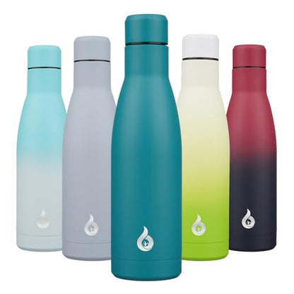BJPKPK 17 oz Insulated Thermal Metal Water Bottle, Stainless Steel Flask - color: Laguna, size: 17 Ounces