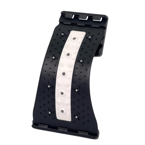 Back Stretcher,4 Level Adjustable Curved Ergonomic | Back Cracker Board,for Home Gym Car Bedside Yoga Mat Sofa Office Chair - color: Black and White