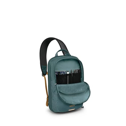 Osprey Nebula Shoulder Sling Bag - Crossbody Backpack with Laptop Sleeve and Bottle Pocket, Torrent Blue Heather - color: Torrent Blue Heather