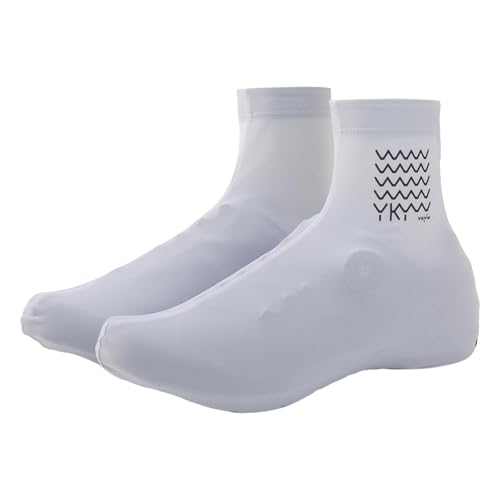 YKYWBIKE Cycling Shoe Protector Covers for Men and Women,Overshoes for Mountain Bike Shoes,4 Way Stretch Cycling Shoe Covers - color: White, size: Small