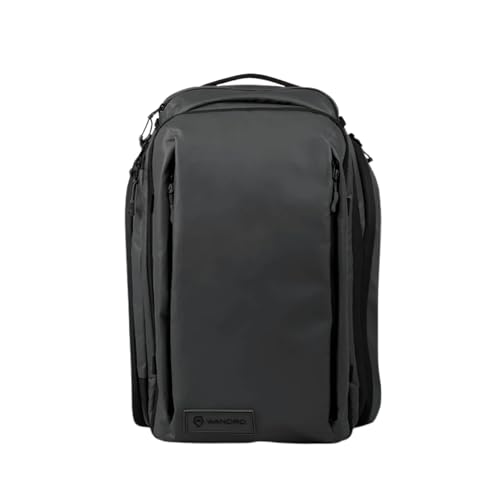 WANDRD TRANSIT Travel Backpack (35L): Expandable Carry-On Travel Backpack – Weather-Resistant, Laptop Compartment, Dual Side Access & Camera Cube Compatible Adventure Bag - color: Black, style: 35l Travel Backpack