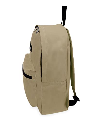 Everest 1045K Basic Backpack, 15", Khaki - color: Khaki