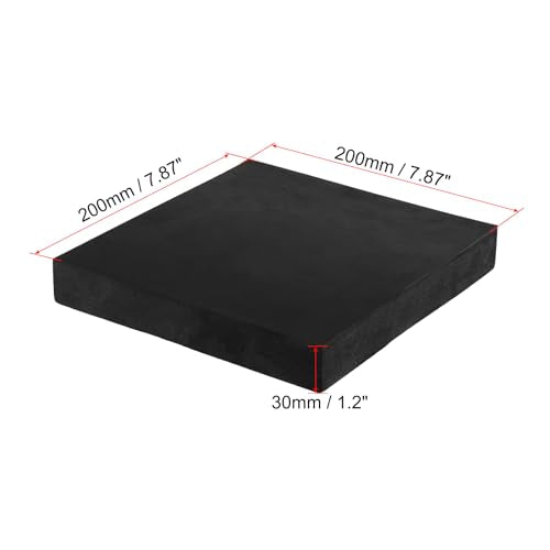 PATIKIL Rubber Anti-Vibration Pads, 2 Pcs Square Vibration Isolation Mats 8" x 8" x 1.2" for HVAC Air Conditioner Air Compressor Washer Dryer, Black - size: 8" x 8" x 1.2"