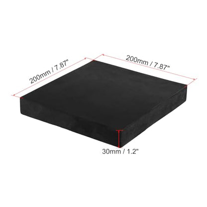 PATIKIL Rubber Anti-Vibration Pads, 2 Pcs Square Vibration Isolation Mats 8" x 8" x 1.2" for HVAC Air Conditioner Air Compressor Washer Dryer, Black - size: 8" x 8" x 1.2"