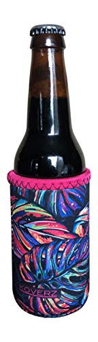 Can/Bottle Sleeve, Neoprene Insulated Bottle Sleeve, Fits 8-12 Oz., Small Size, Tropics - color: Tropics, size: Small 8-12oz