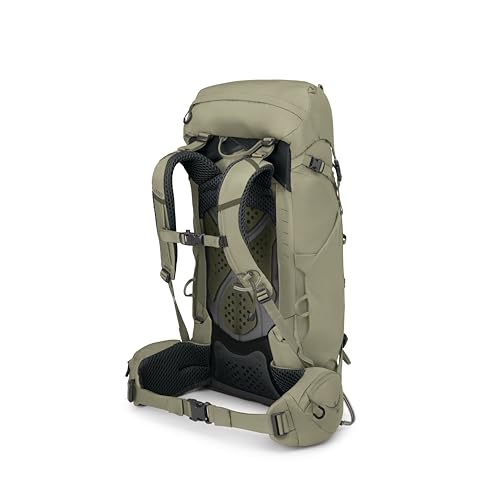 Osprey Kestrel 38L Men's Backpacking Backpack - Hiking & Camping Bag with Waterproof Raincover Olive Tan, Small/Medium - color: Olive Tan, size: Small-Medium