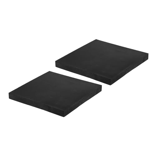 PATIKIL Rubber Anti-Vibration Pads, 2 Pcs Square Vibration Isolation Mats 6" x 6" x 0.6" for HVAC Air Conditioner Air Compressor Washer Dryer, Black - size: 6" x 6" x 0.6"